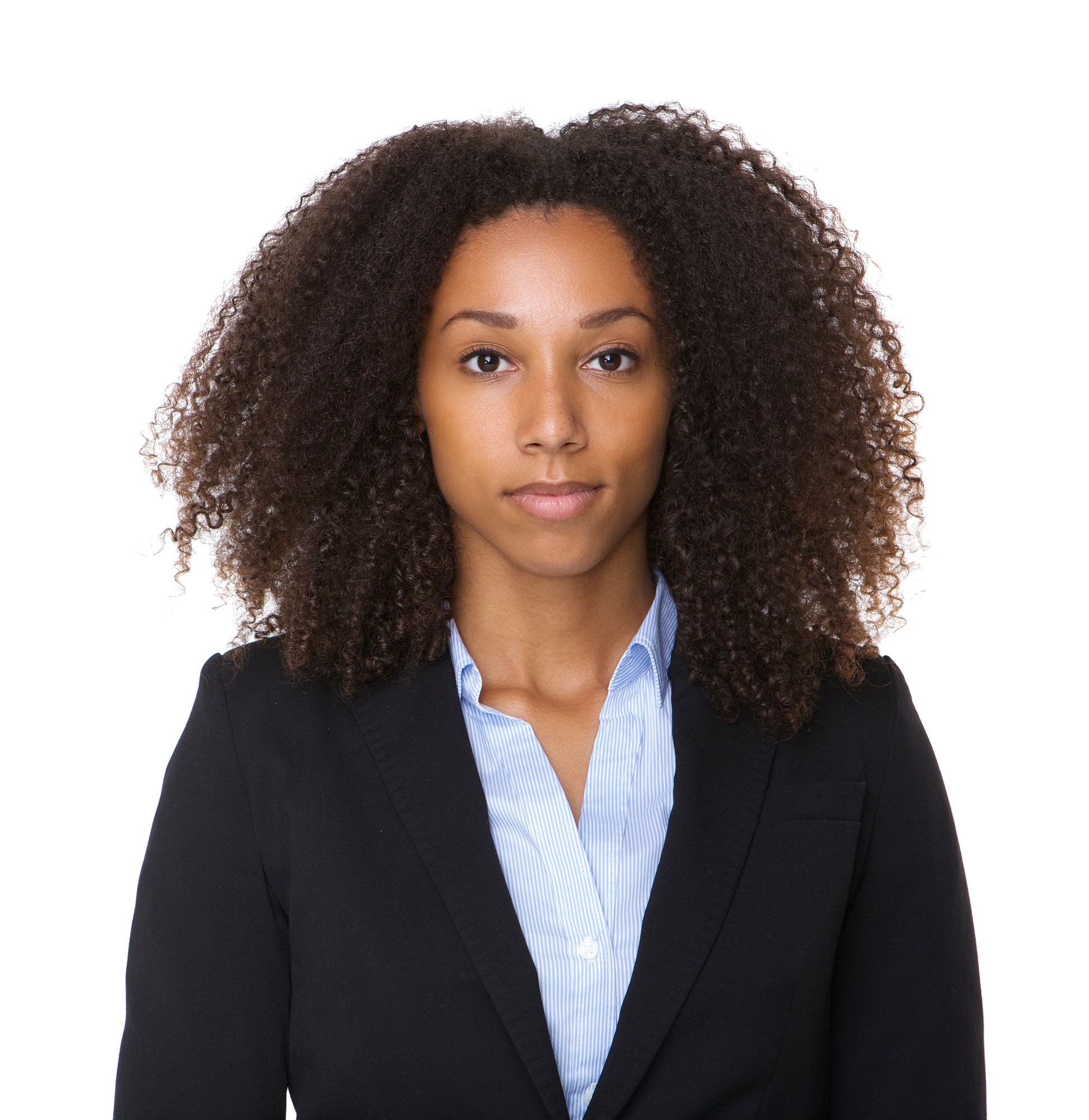 Close up portrait of a black business woman